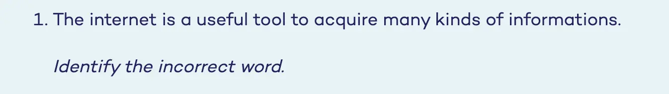 Editing question secondary level