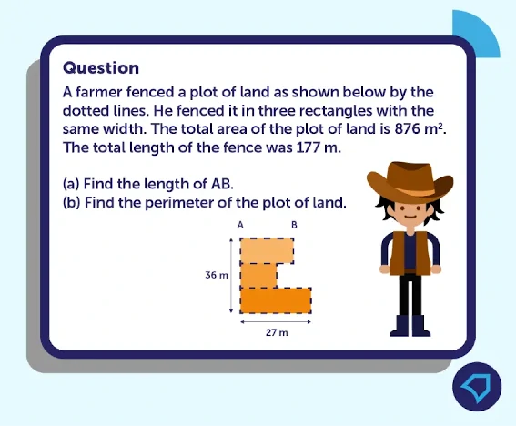 2022 PSLE area for a farmer's plot of land question