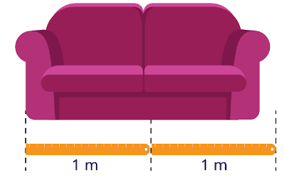 measuring length of sofa