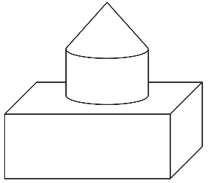 Which three solids are used to make the figure