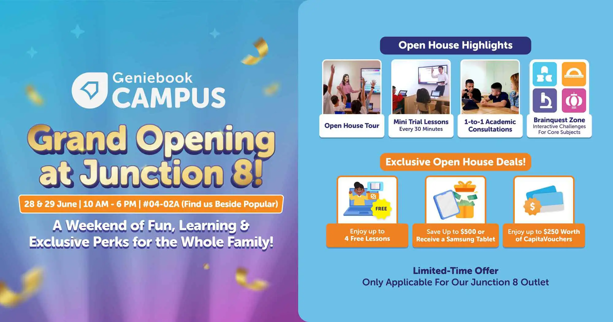 Geniebook Junction 8 Grand Opening: Enrolment Specials You Don’t Want to Miss