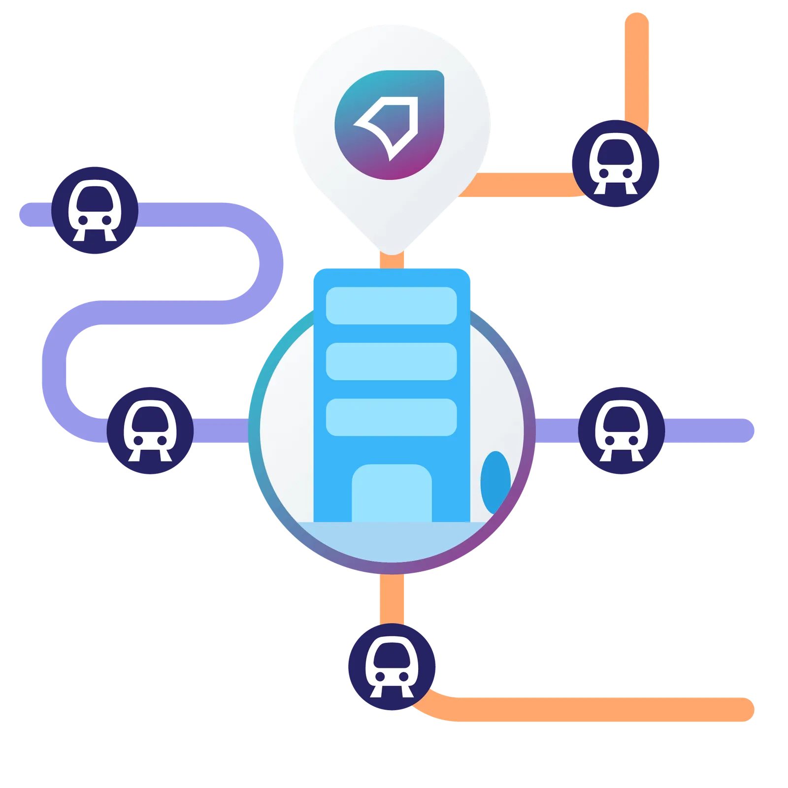 Easy access via shuttle bus