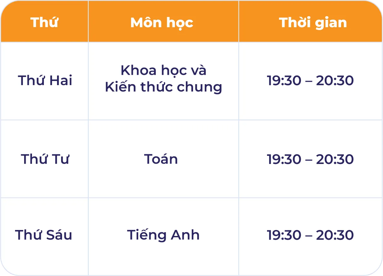 Lịch học GenieClass